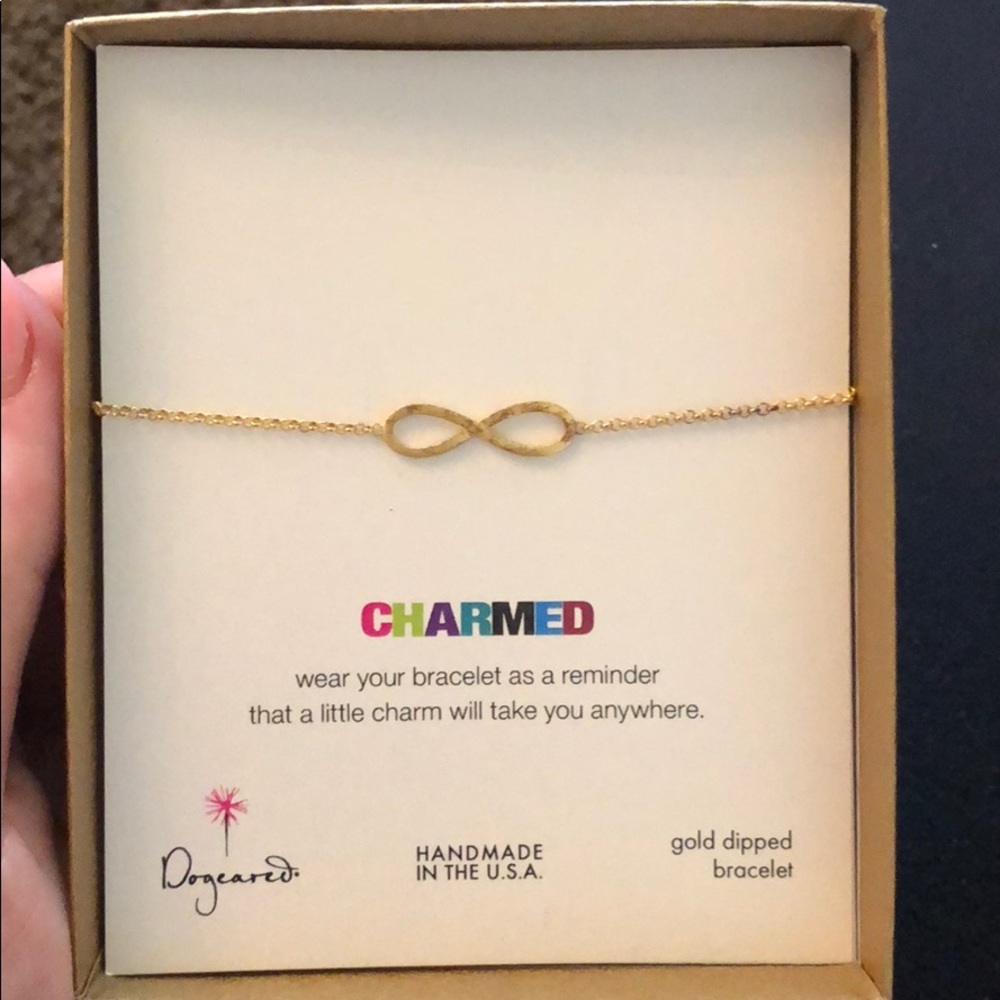 Dogeared Gold Dipped Infinite Bracelet